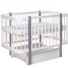 Дитяче ліжечко з ящиком Deson Svitanok White-grey